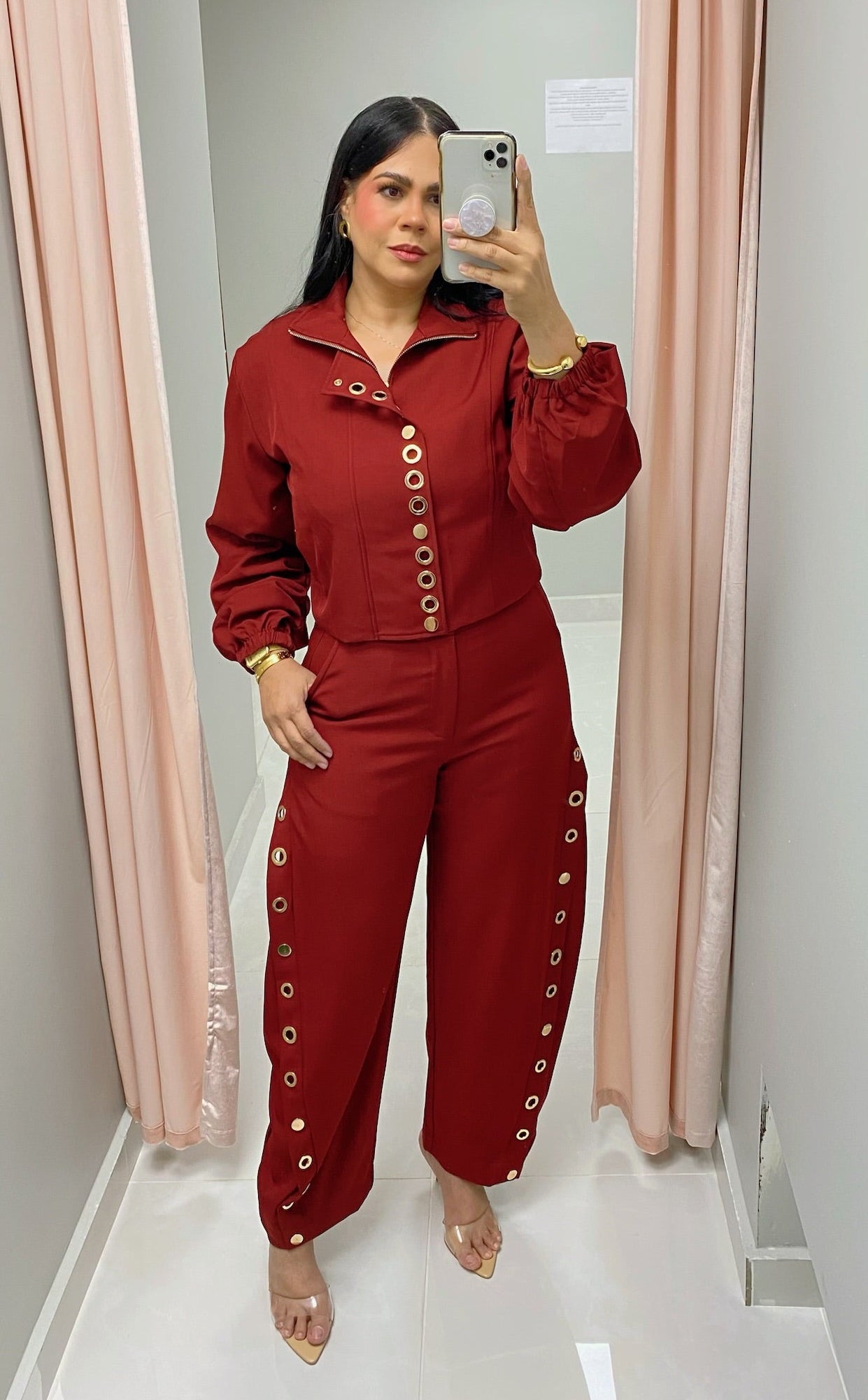 Victoria Bordeaux Pant Set