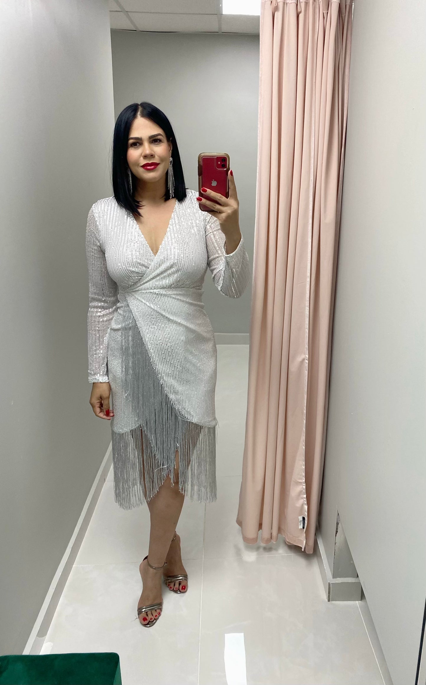 White and Silver Dress