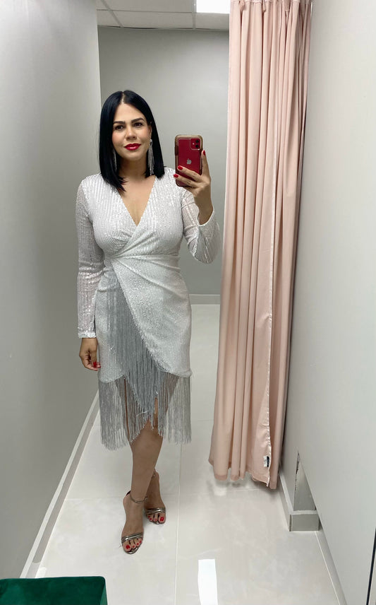 White and Silver Dress