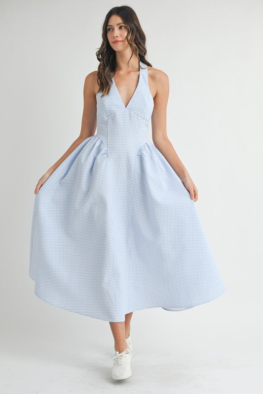 Gingham Halter Dress