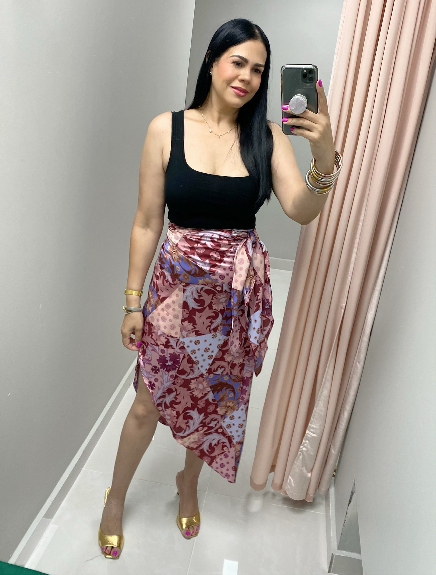 Plum Wrap Skirt