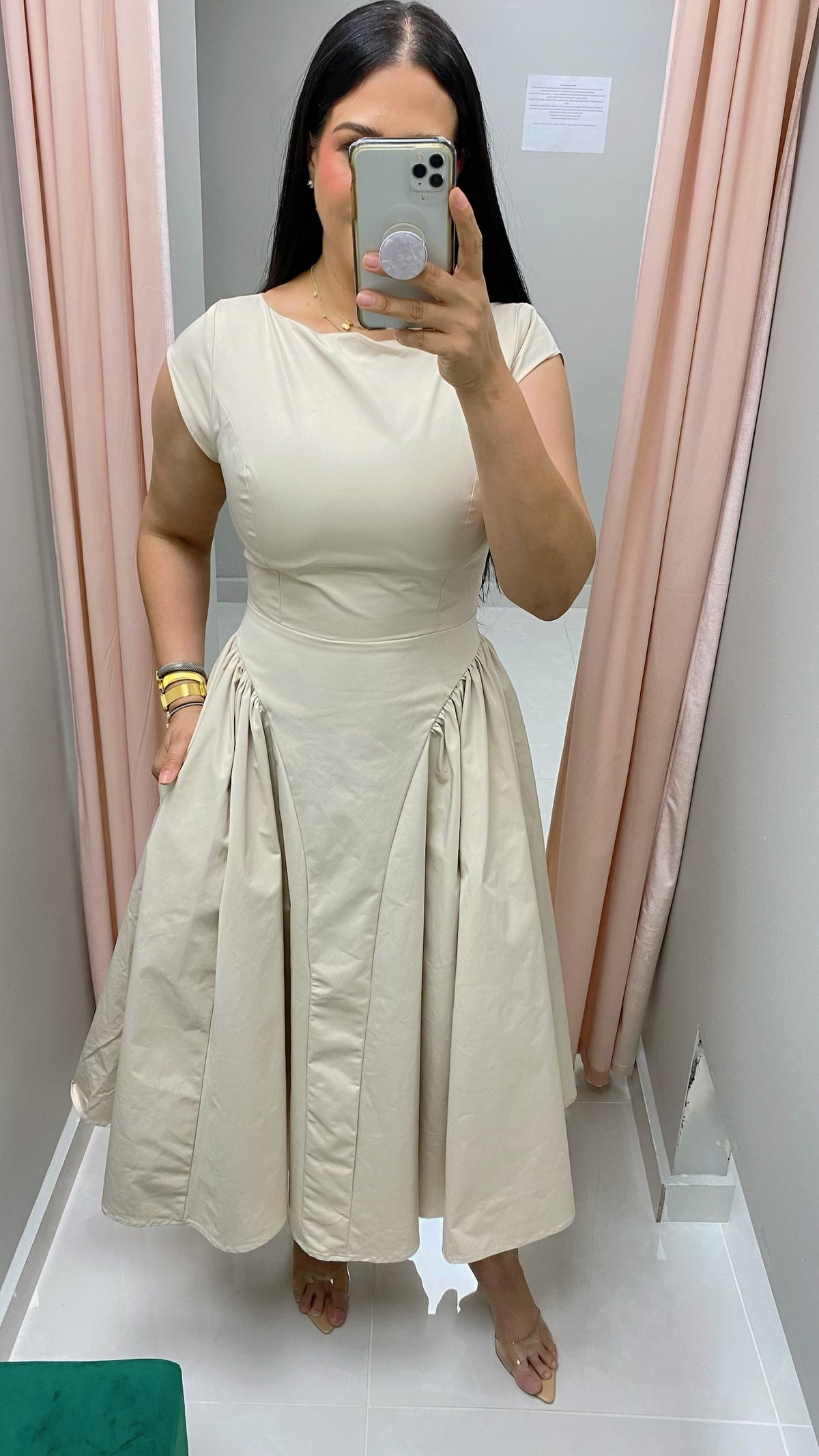 Taupe Midi Dress