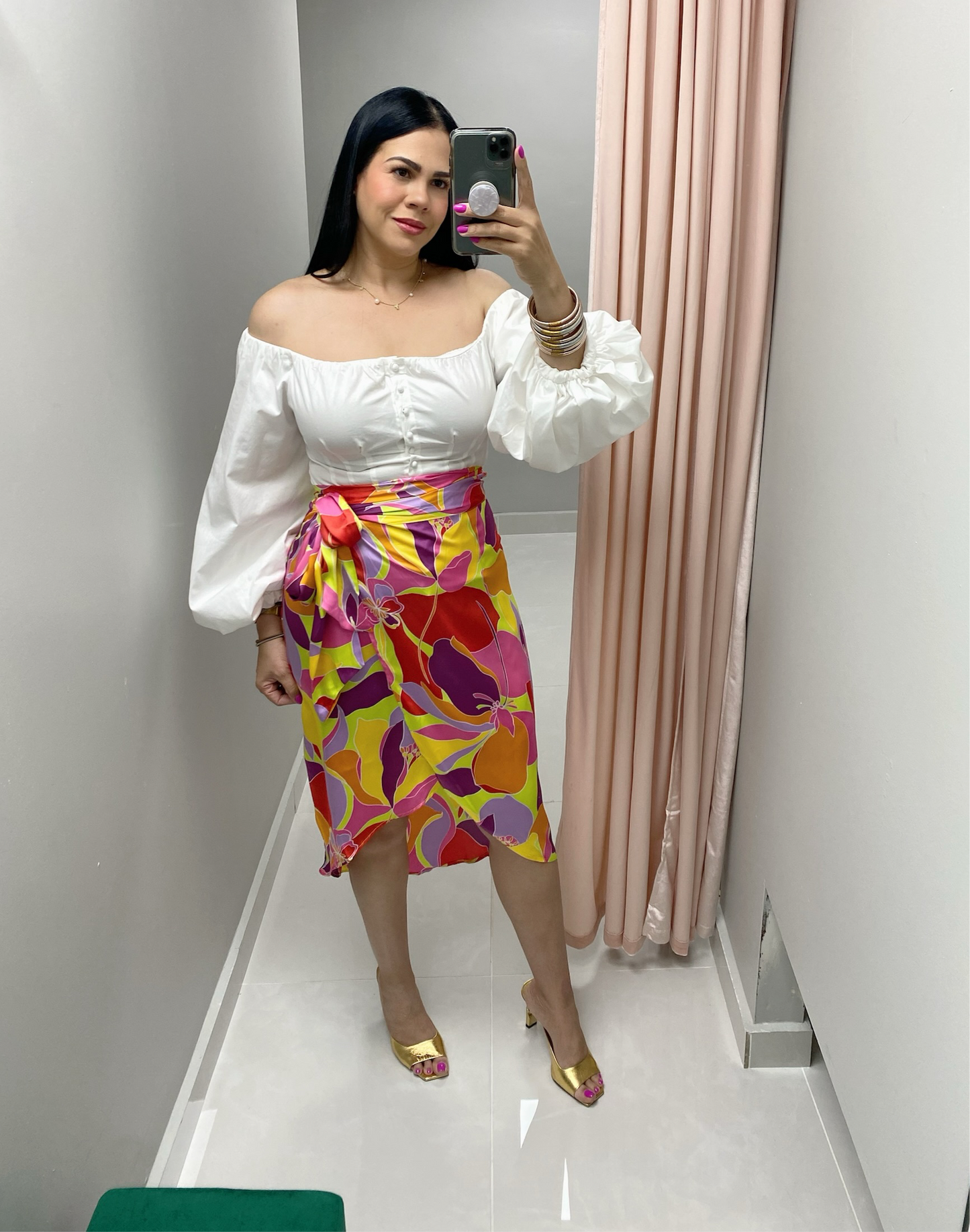 Pink Multi Wrap Skirt