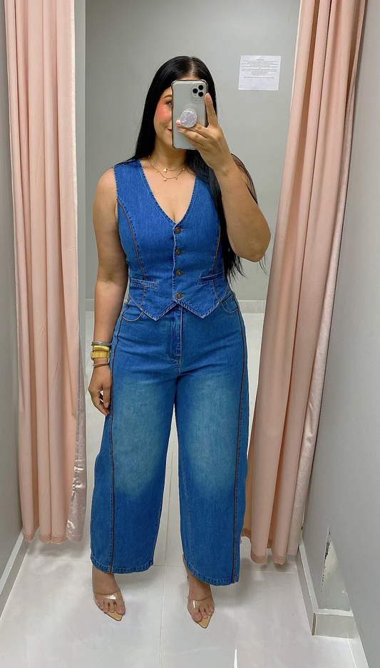 Medium Washed Denim Set