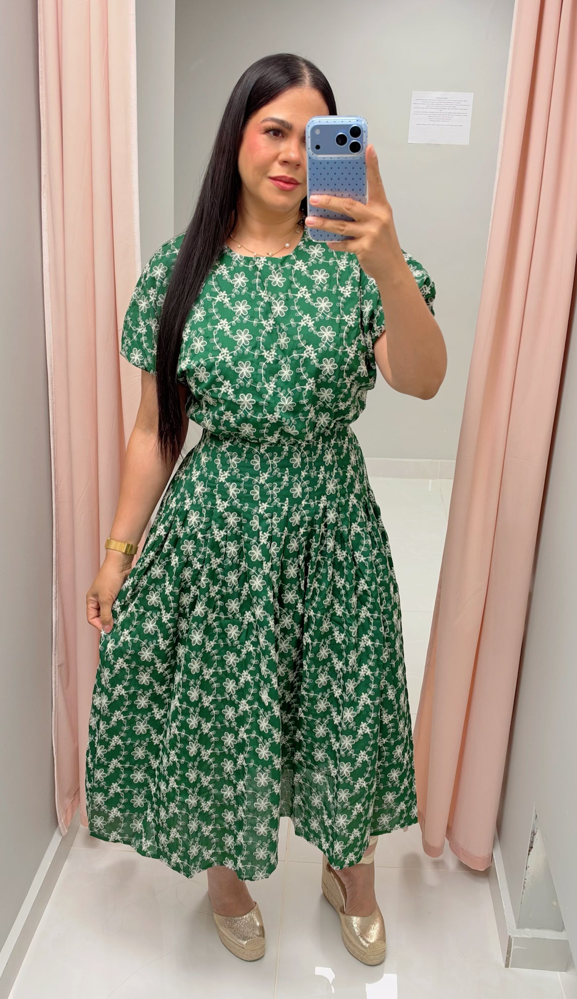 Grazia Hunter Green Skirt Set