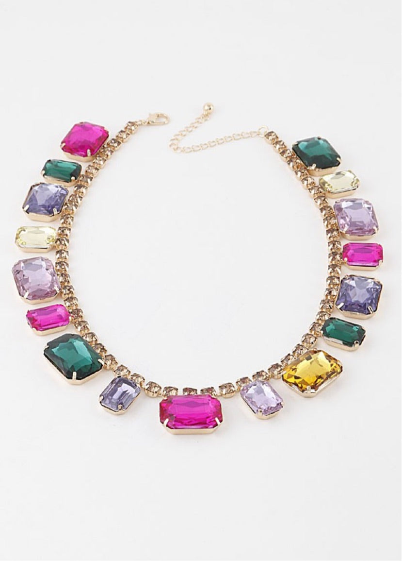 Luxury Multi Rhinestone Necklace