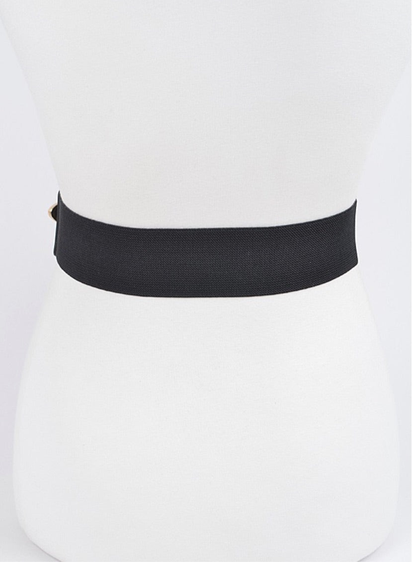 Silver or Gold Chain Layered Stretch Belt