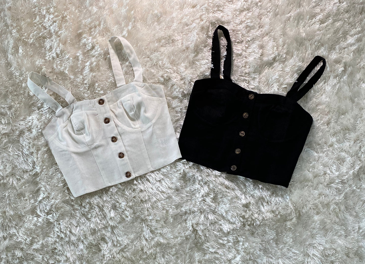 Tigger Eye Buttons Crop Top