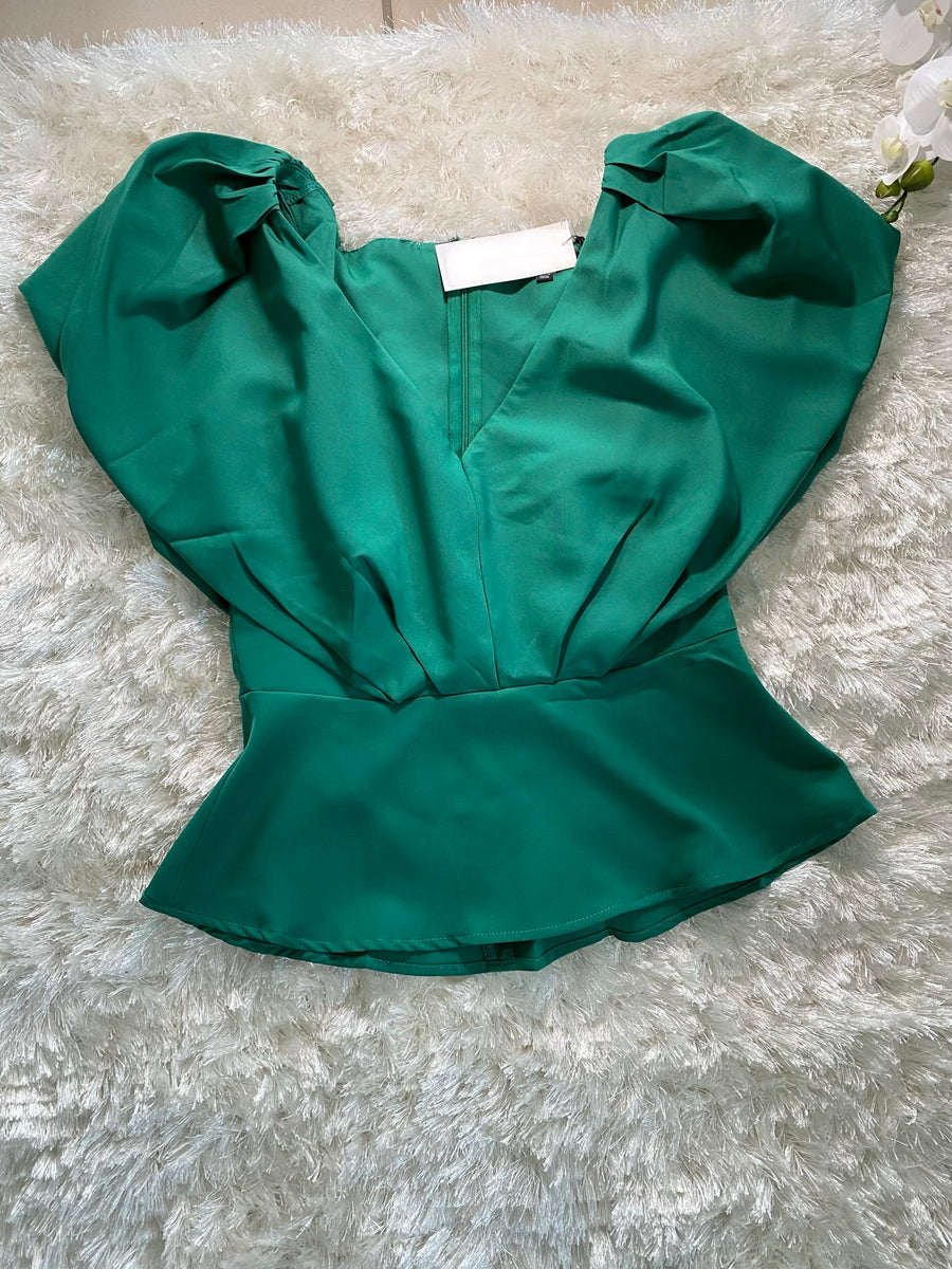 V-Neck Peplum Top