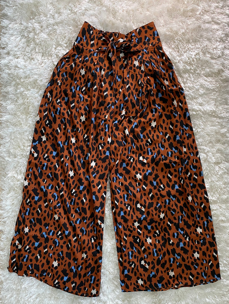 Leopard Print Palazzo Pant