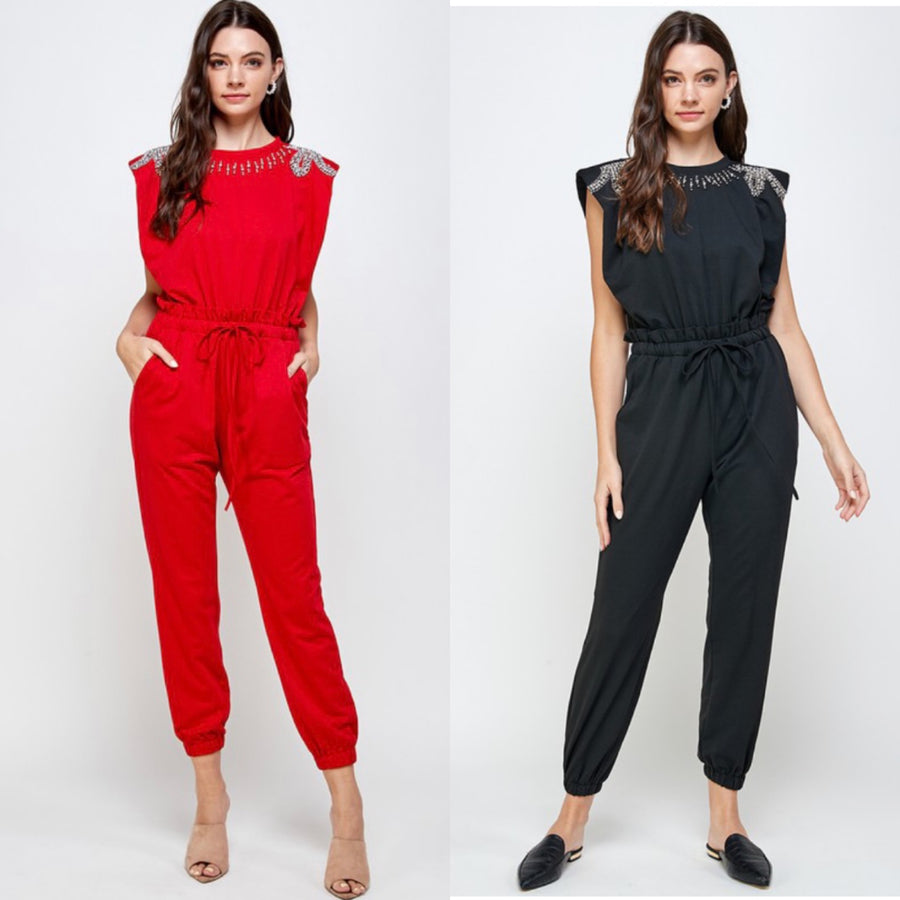 Jewel Detail Jumpsuit