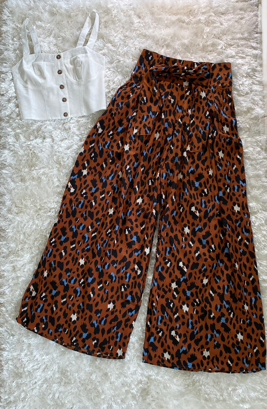 Leopard Print Palazzo Pant