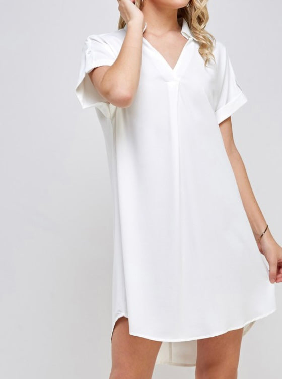 White V-neck Top/Dress