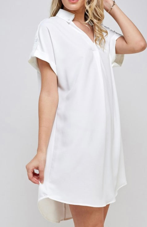 White V-neck Top/Dress