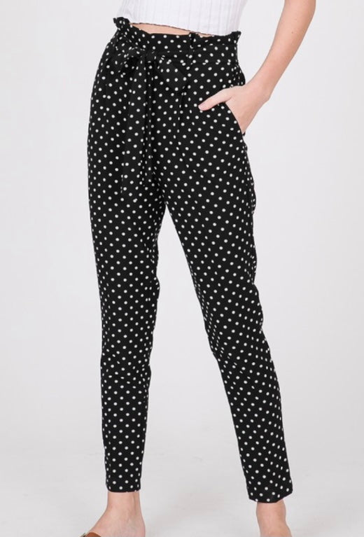 White Polka Dot Pant