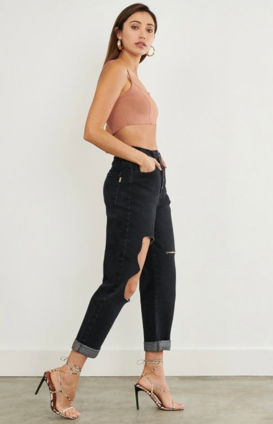 Vintage Black Boyfriend Jeans