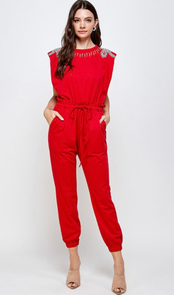 Jewel Detail Jumpsuit