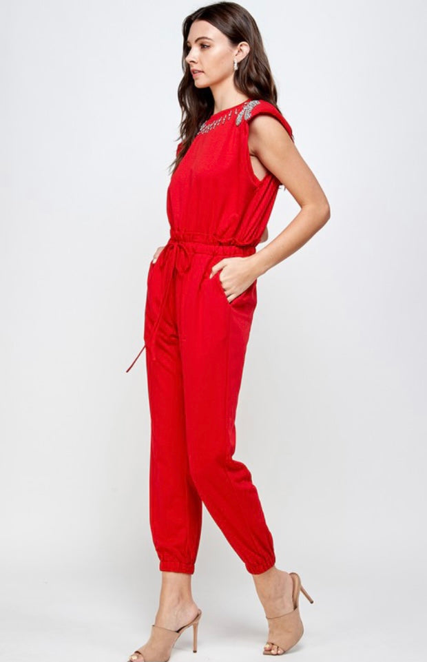 Jewel Detail Jumpsuit