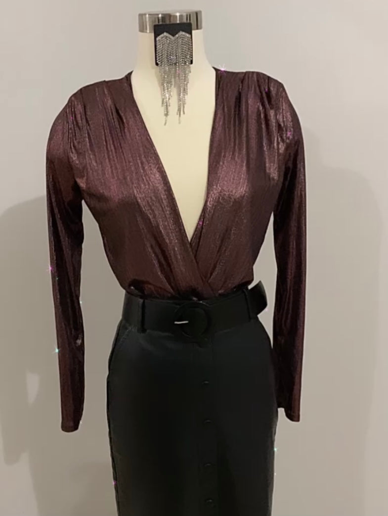 Metallic Pink Budysuit