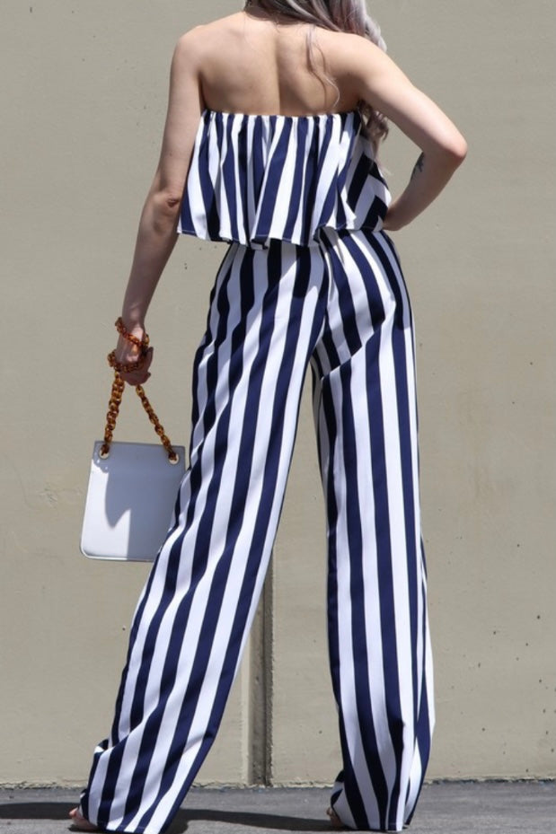 Navy Stripes Jumpsuit