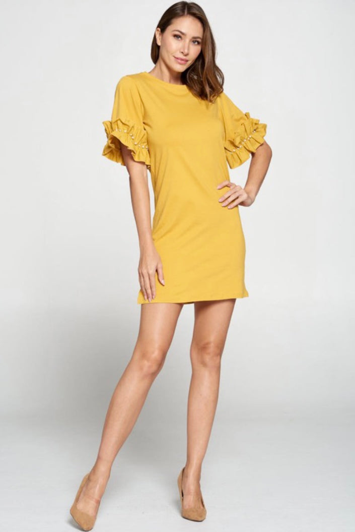 Ruffle Sleeve Dress