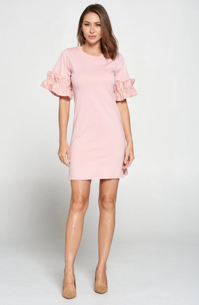 Ruffle Sleeve Dress