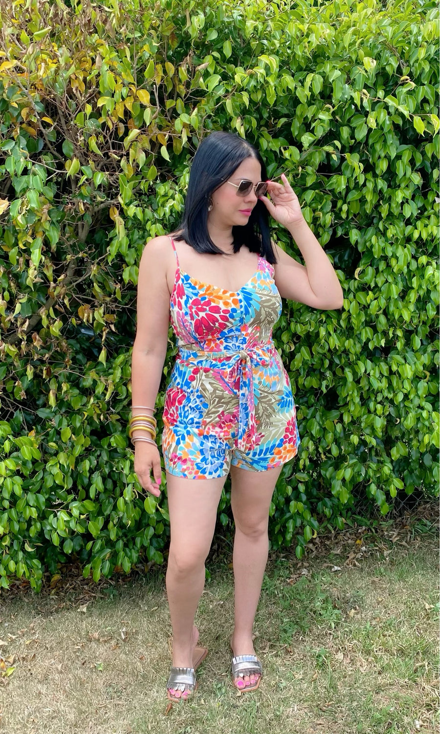 Vivid Flower Romper