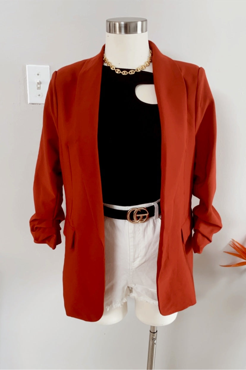 3/4 Sleeve Boyfriend Blazer