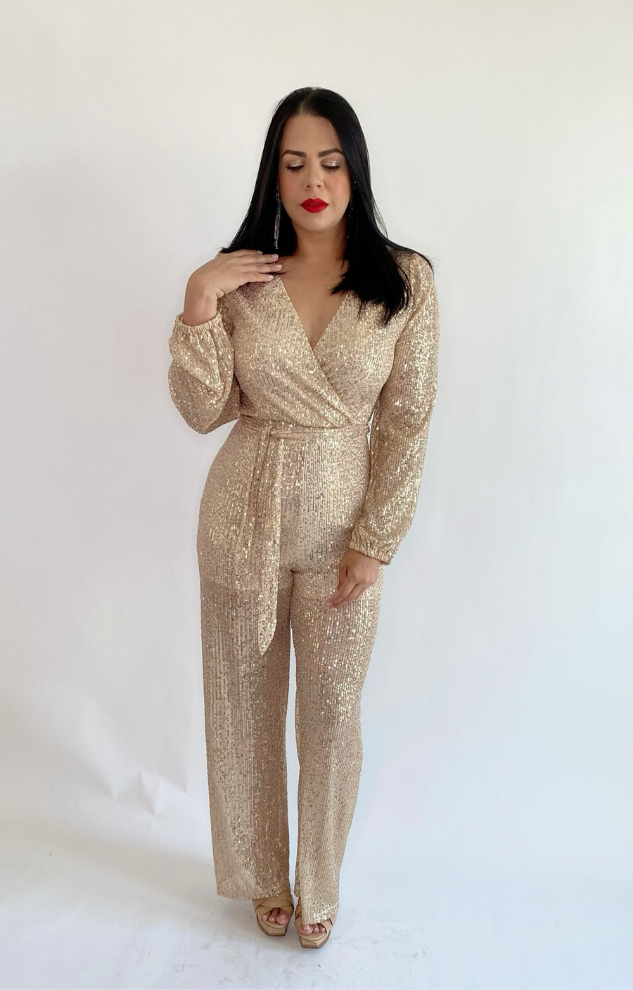 Golden Sequins Jumpsuit