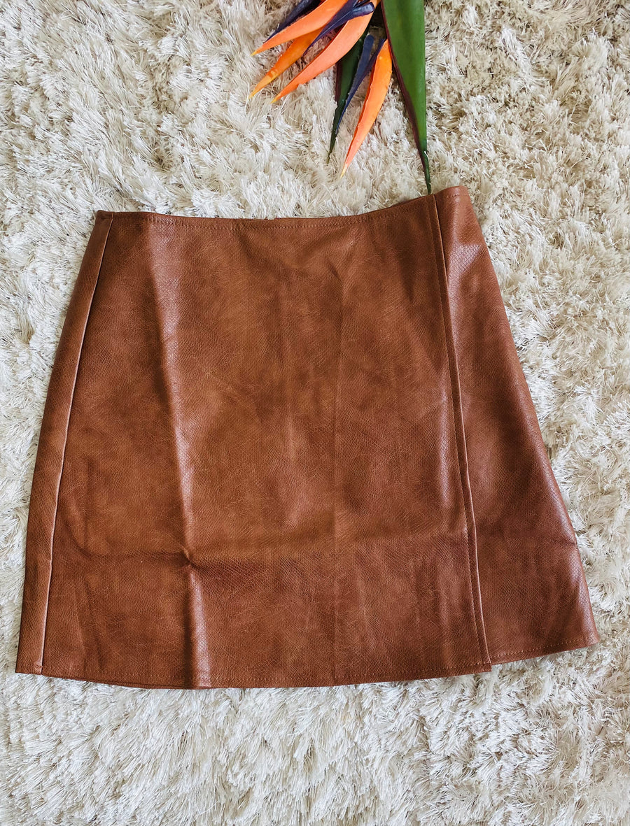 Pleather Mini Skirt