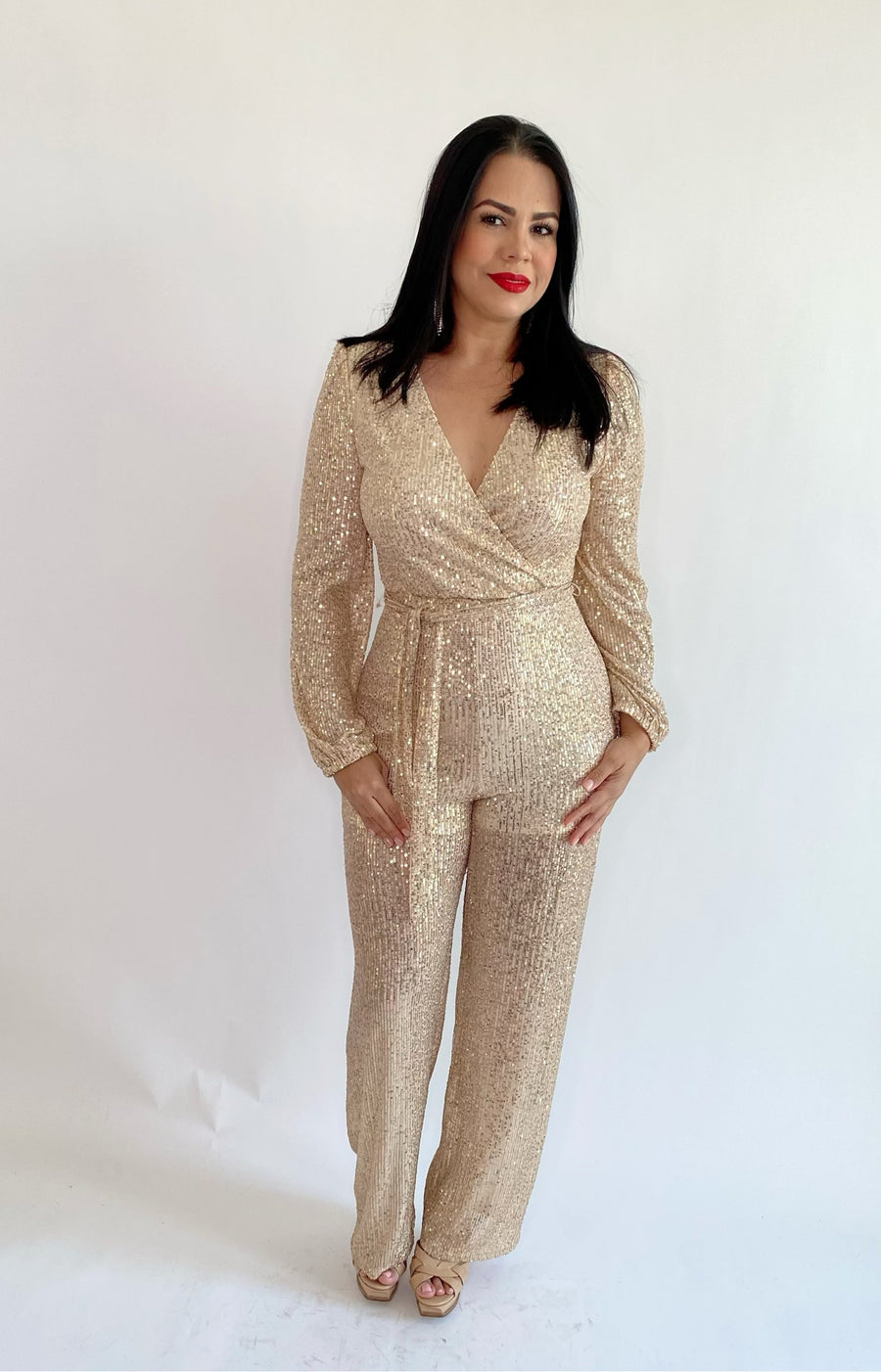 Golden Sequins Jumpsuit