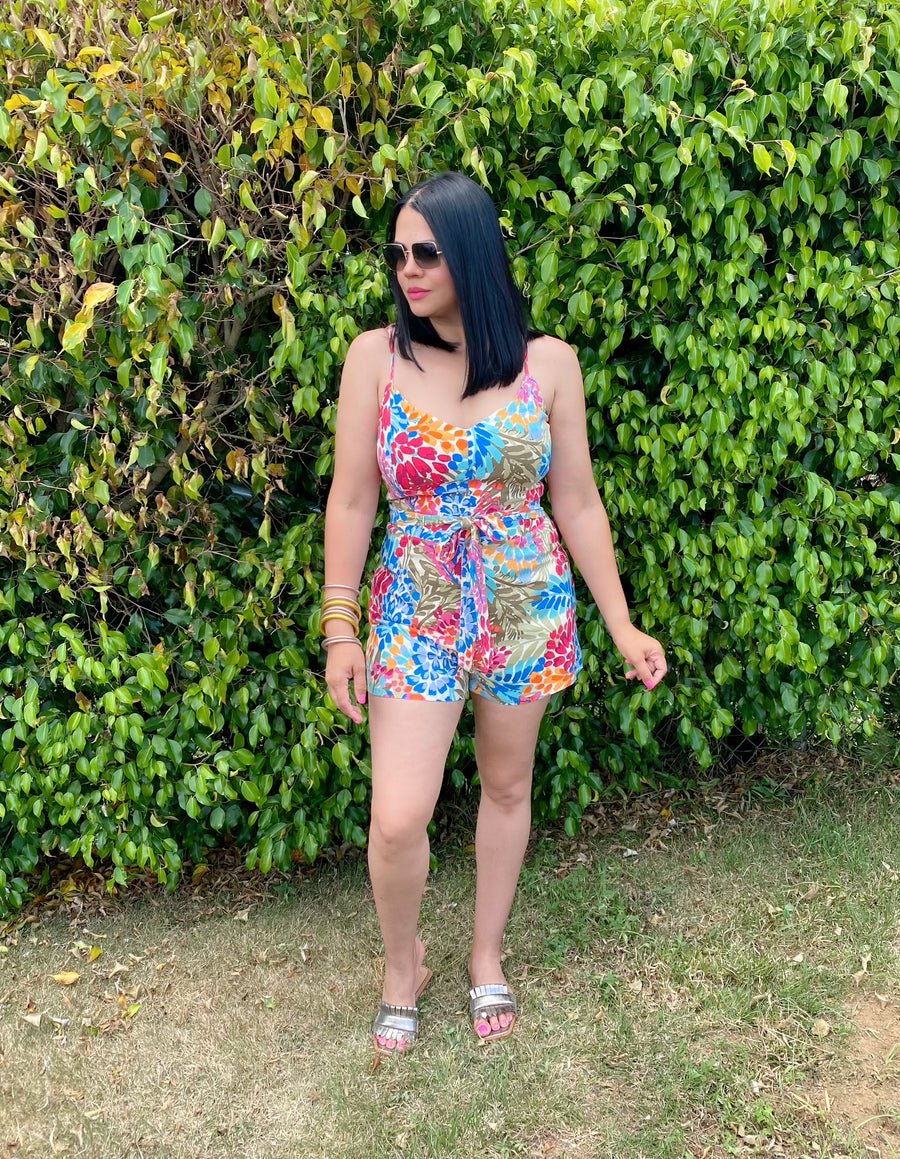 Vivid Flower Romper