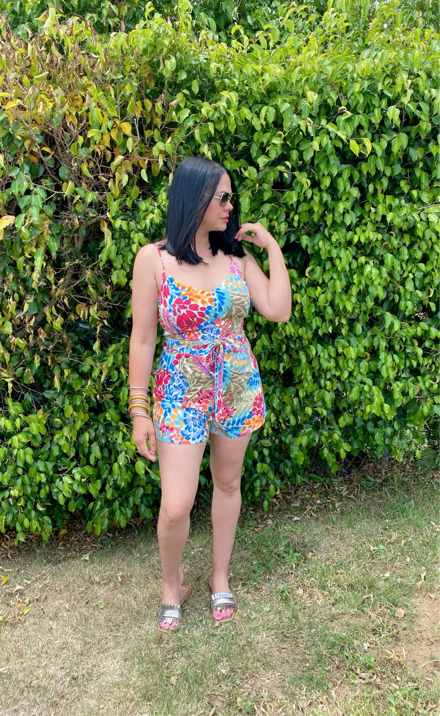 Vivid Flower Romper