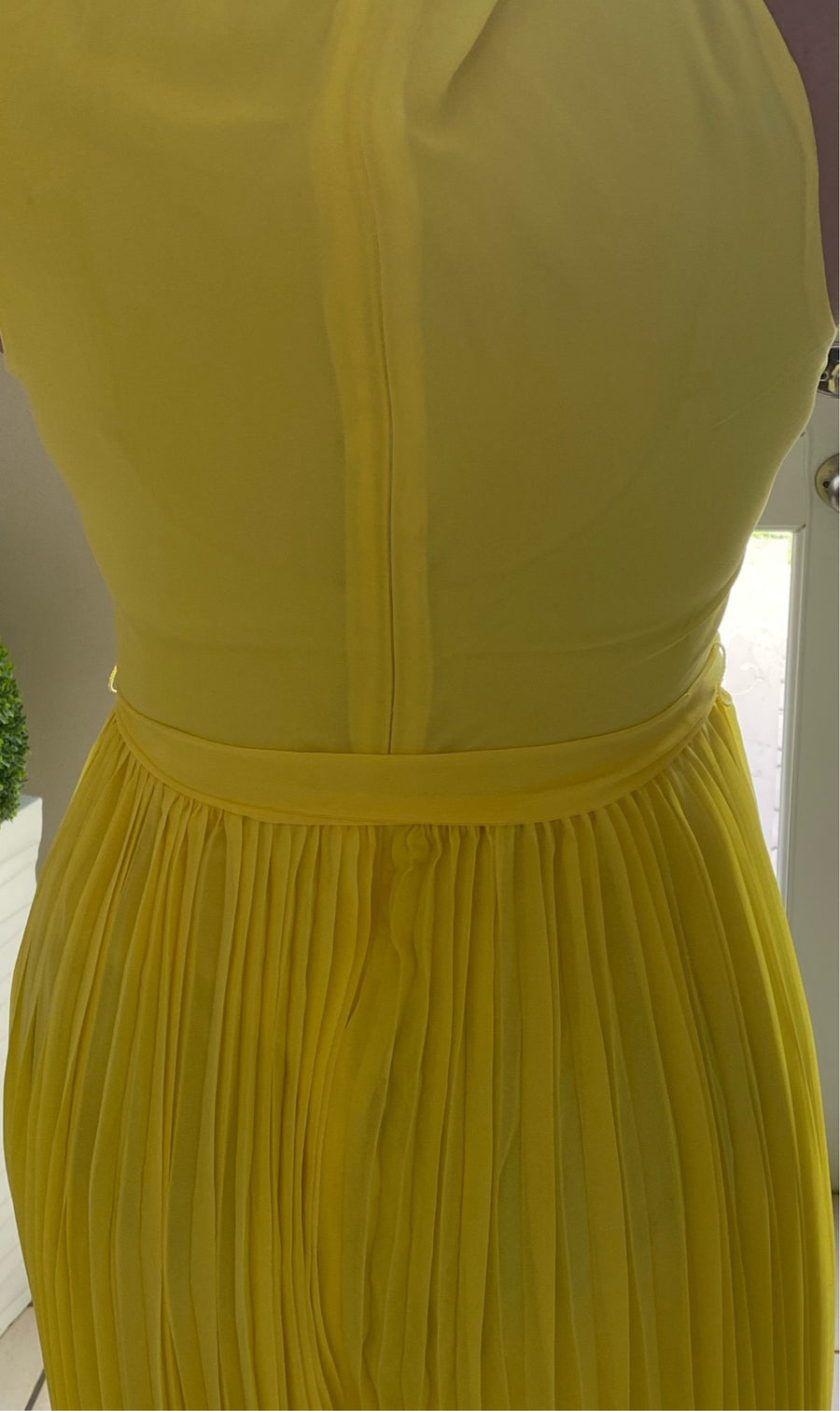 Pleated Bottom Yellow Jumpsuit