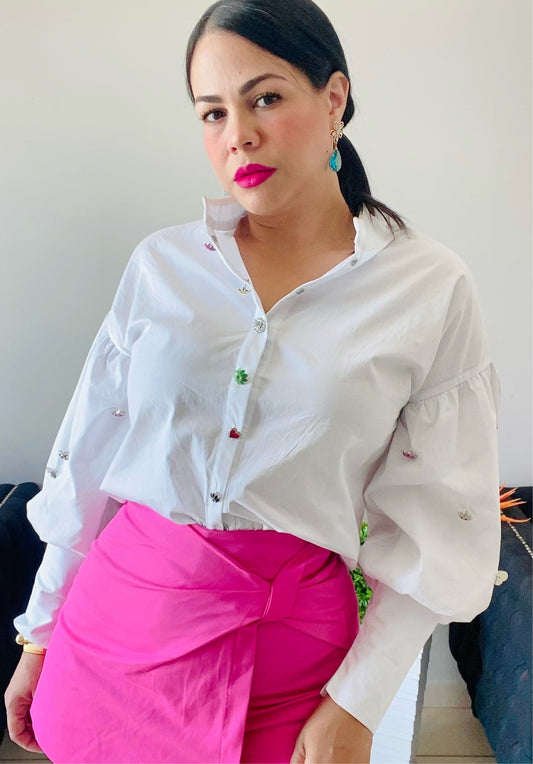 Floral Buttons Blouse