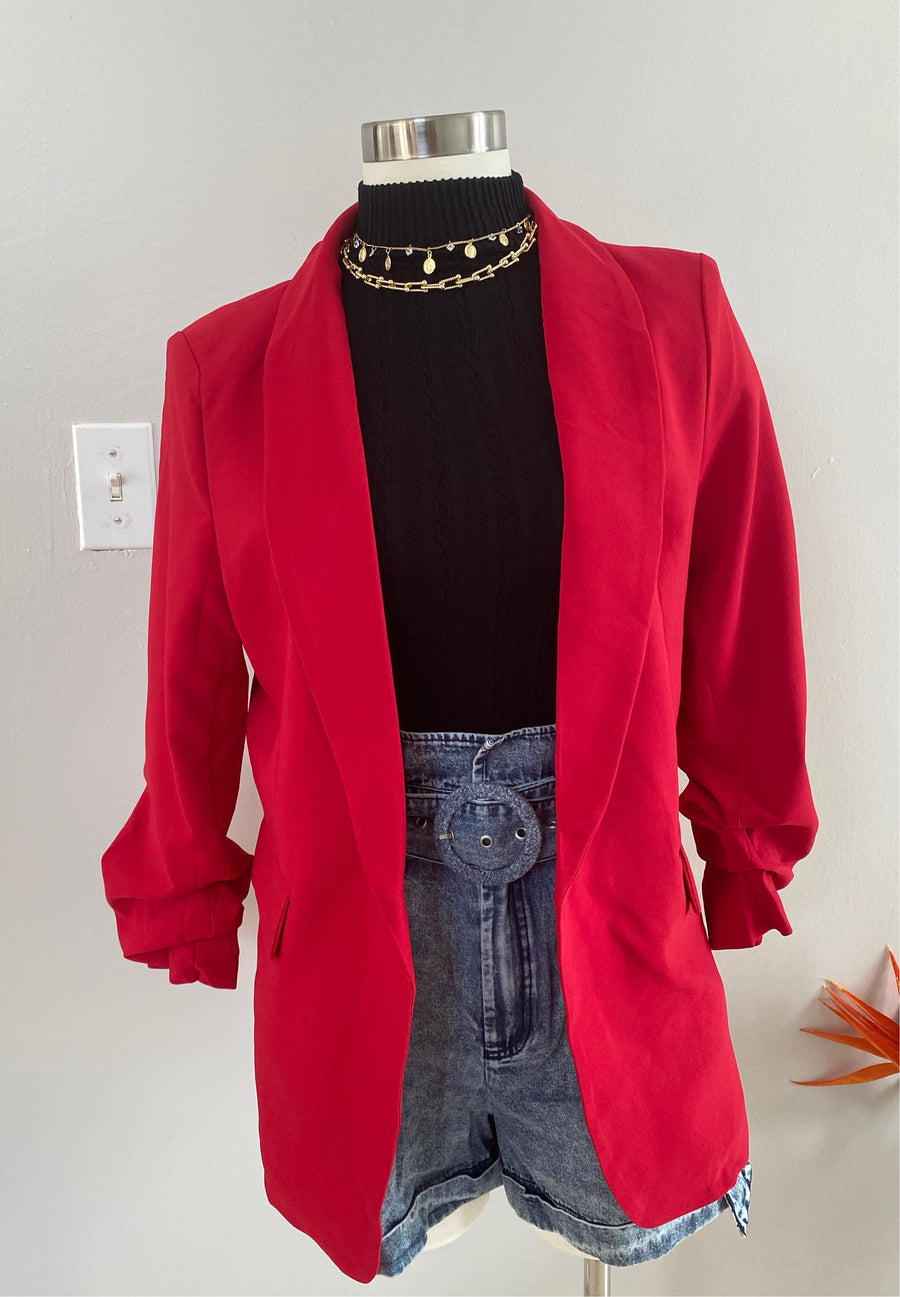 3/4 Sleeve Boyfriend Blazer