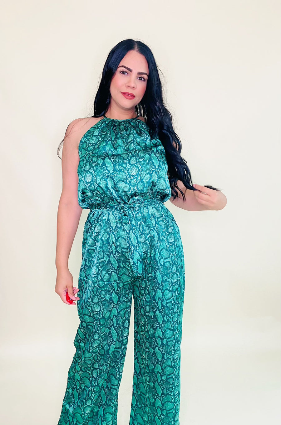 Gwen Snake Print Jumpsuit