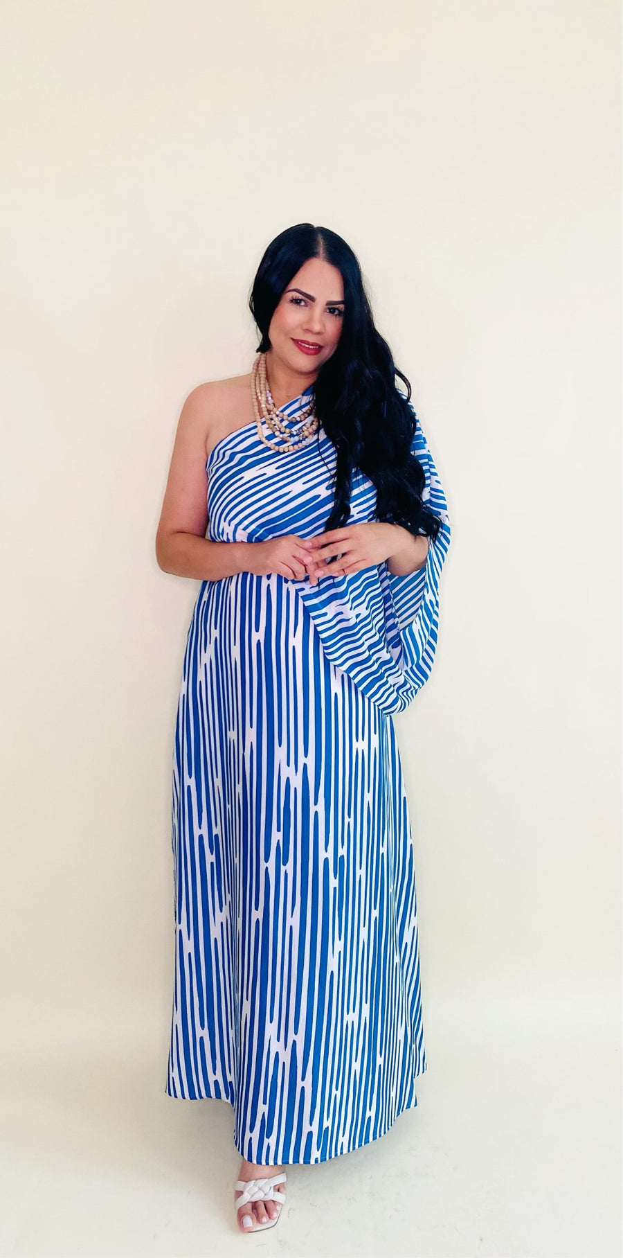 Mila Blue Stripe Maxi Dress