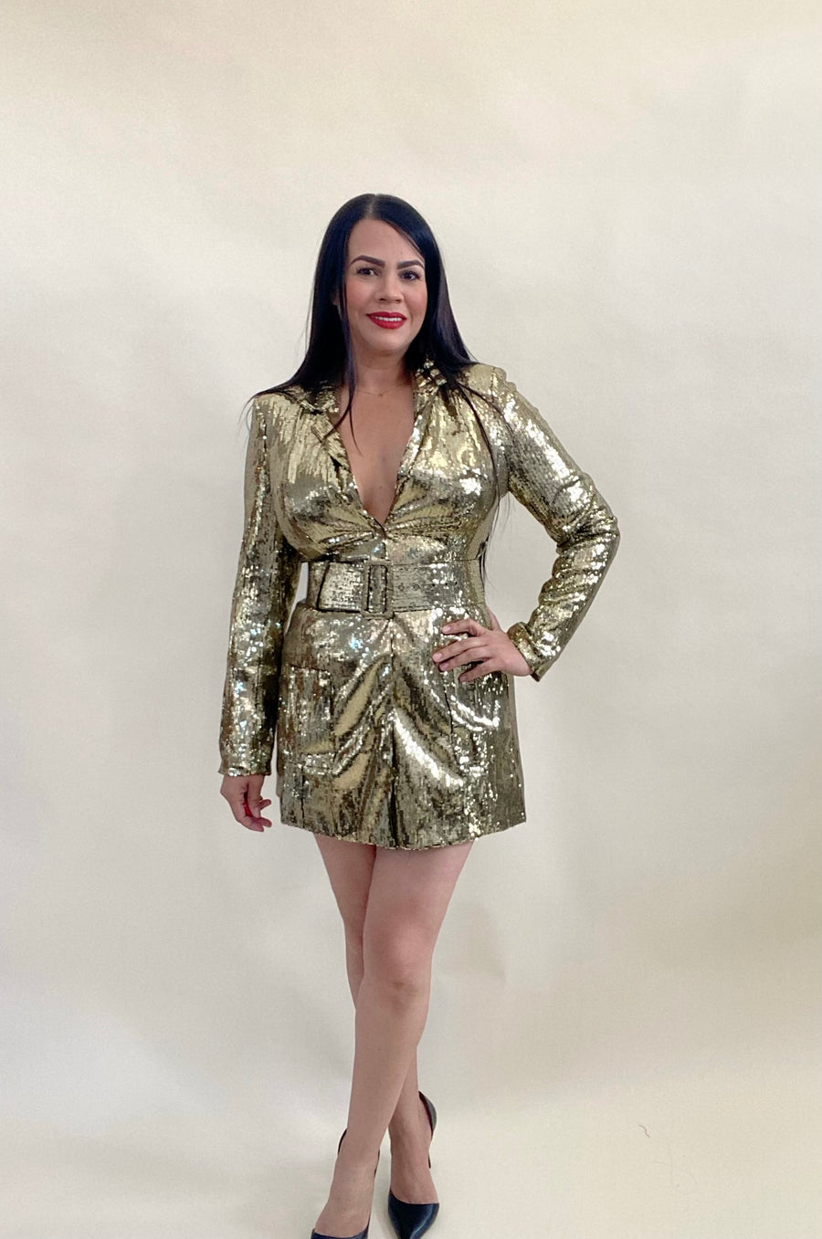 Sequin Blazer Dress