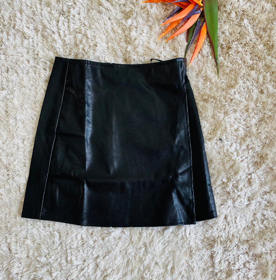 Pleather Mini Skirt