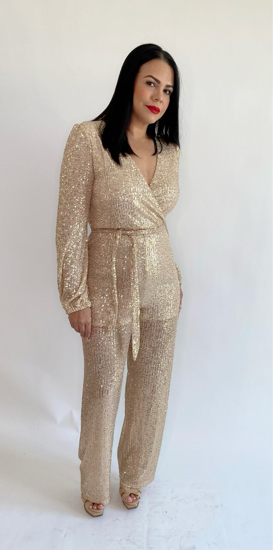 Golden Sequins Jumpsuit