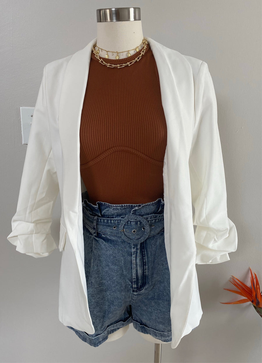 3/4 Sleeve Boyfriend Blazer