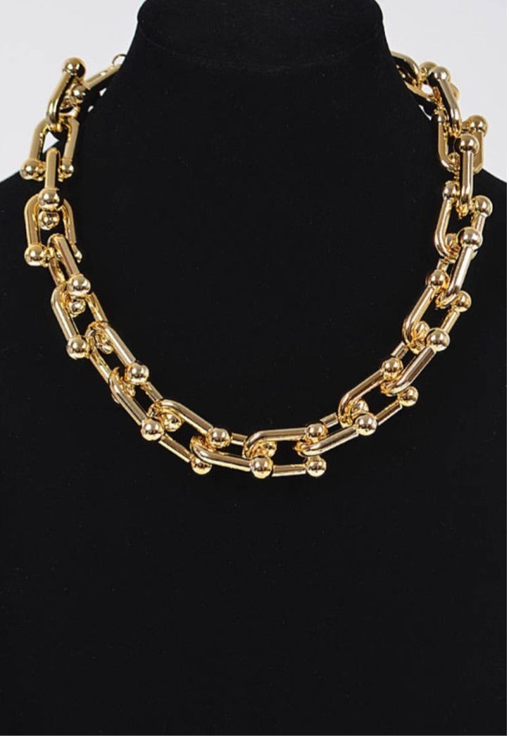 Oversized CB  chain Necklace