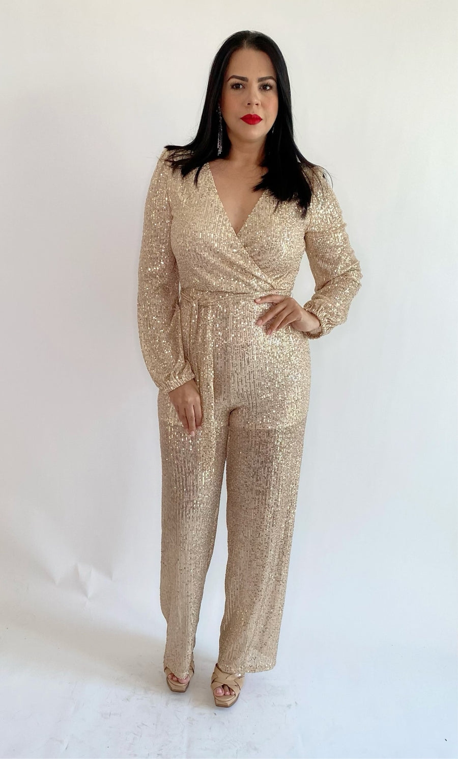 Golden Sequins Jumpsuit