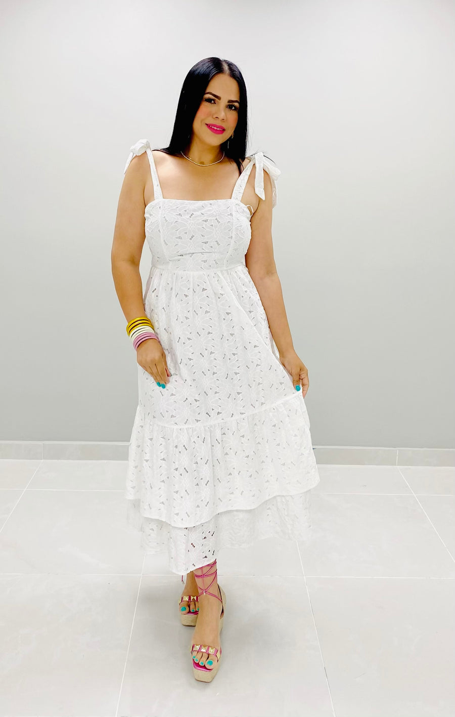 Aurora White Lace Dress