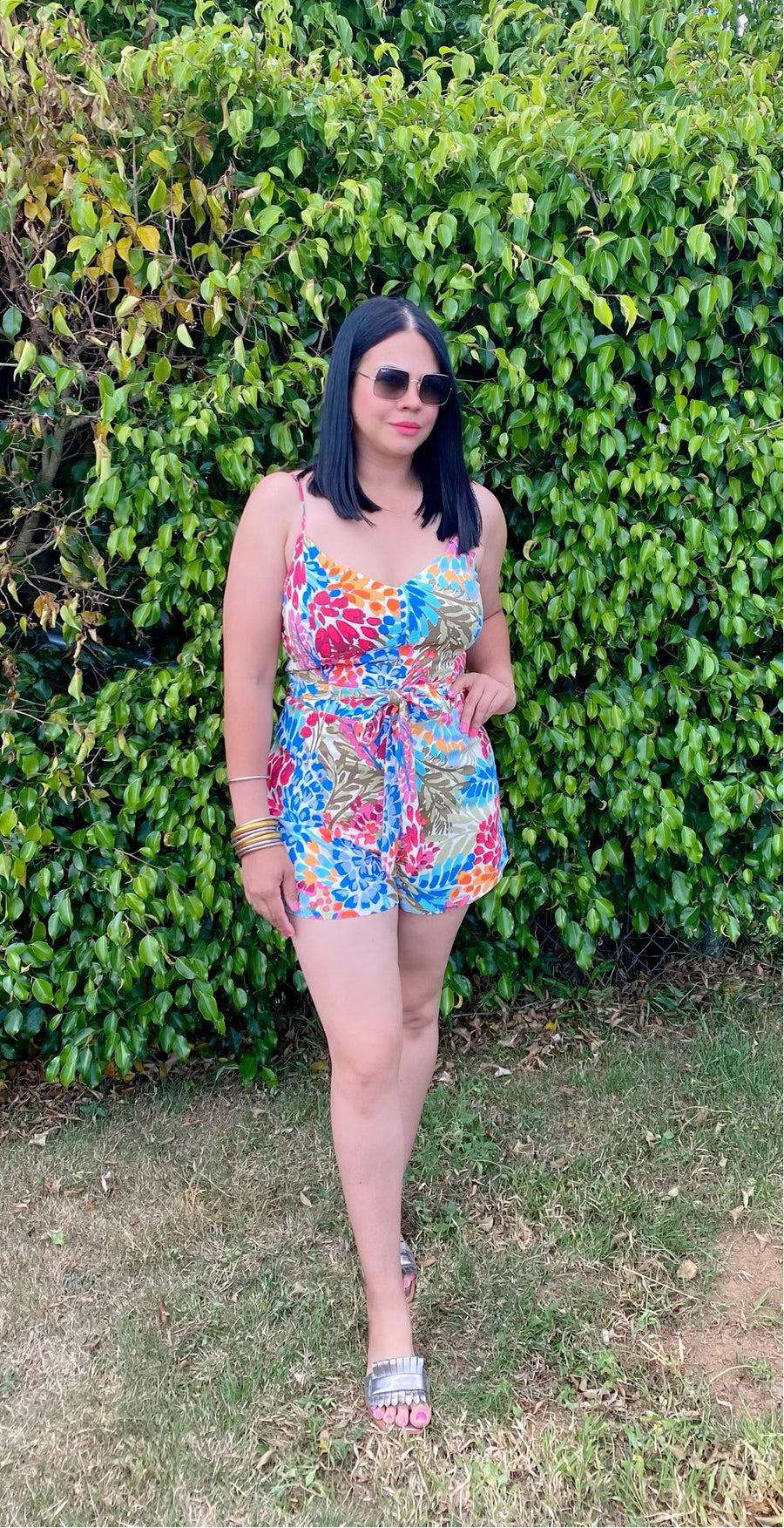 Vivid Flower Romper