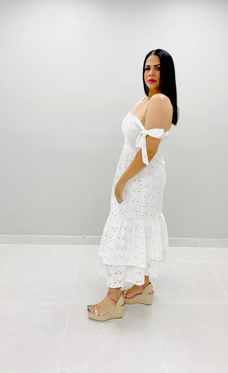 Aurora White Lace Dress