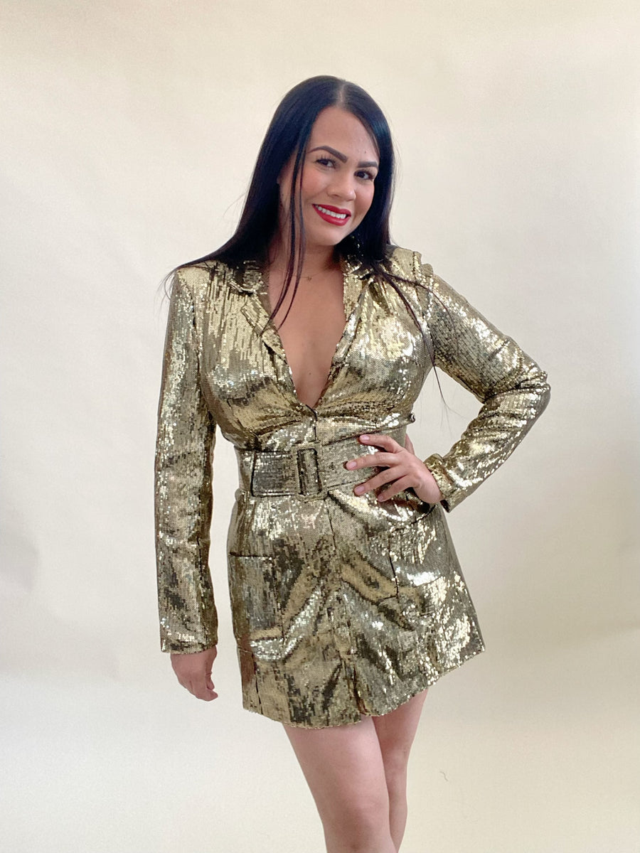 Sequin Blazer Dress