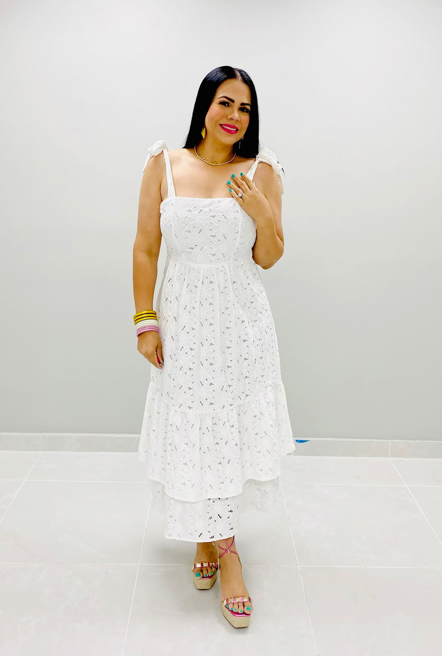 Aurora White Lace Dress