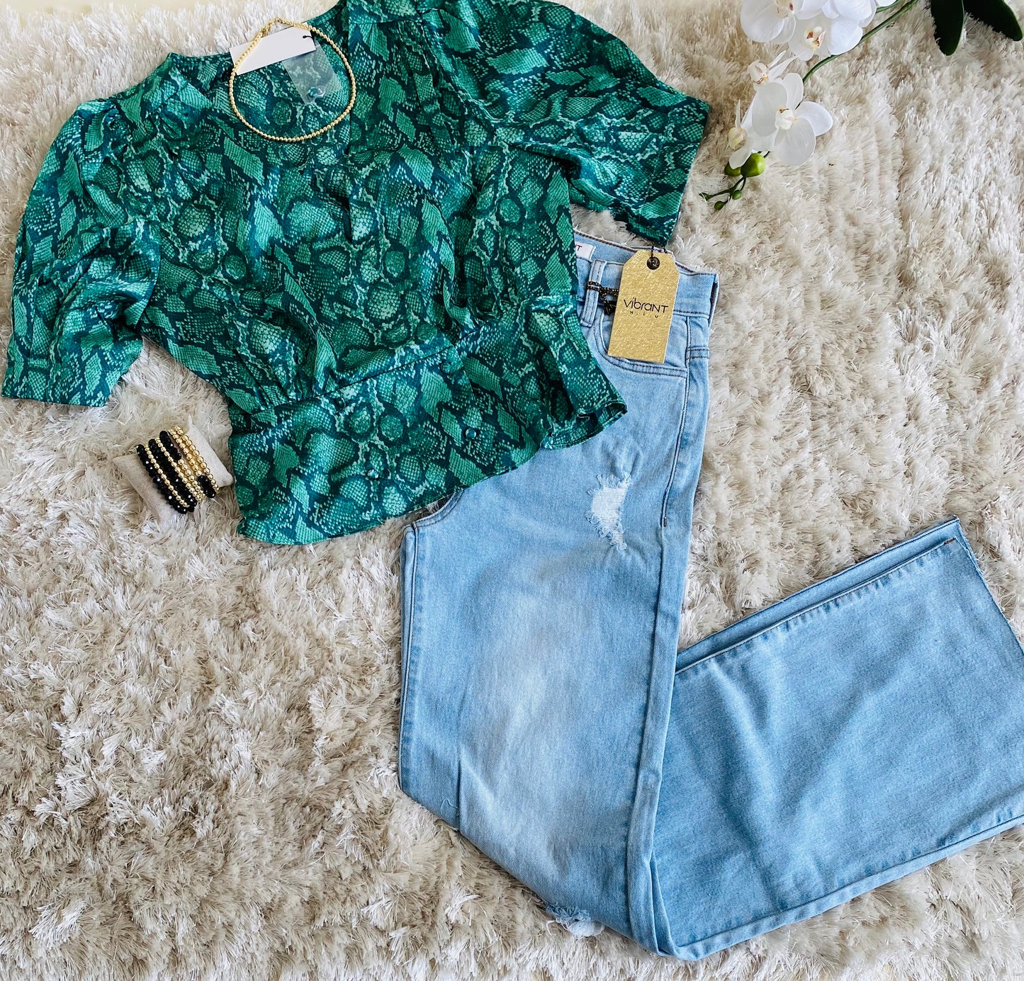 Gwen Snake Print Blouse